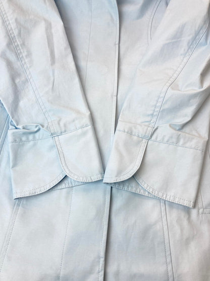 【中古品】【レディース】 EDDIE BAUER CHRISTINE TRENCH クリスティーン トレンチ コート アウター 169-241121-cn-08-min サイズ：L カラー：ライトブルー 万代Net店