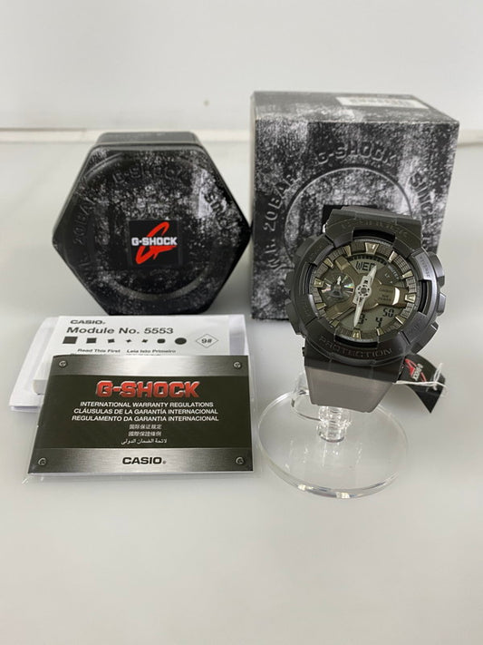 【中古美品】【メンズ】 CASIO カシオ G-SHOCK 110 SERIES MIDNIGHT FOG ANALOG-DIGITAL GM-110MF-1ADR ジーショック アナデジ クォーツ腕時計 196-240904-yn-08-min カラー：ダークグレー 万代Net店