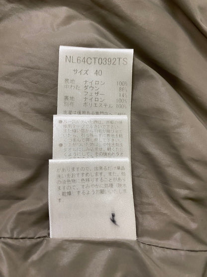 【現状渡し品】【レディース】 NANO UNIVERSE ナノユニバース 西川ダウン NL64CT0392TS DOWN COAT ダウンコート アウター 169-240909-me-08-min サイズ：40 カラー：グレージュ 万代Net店