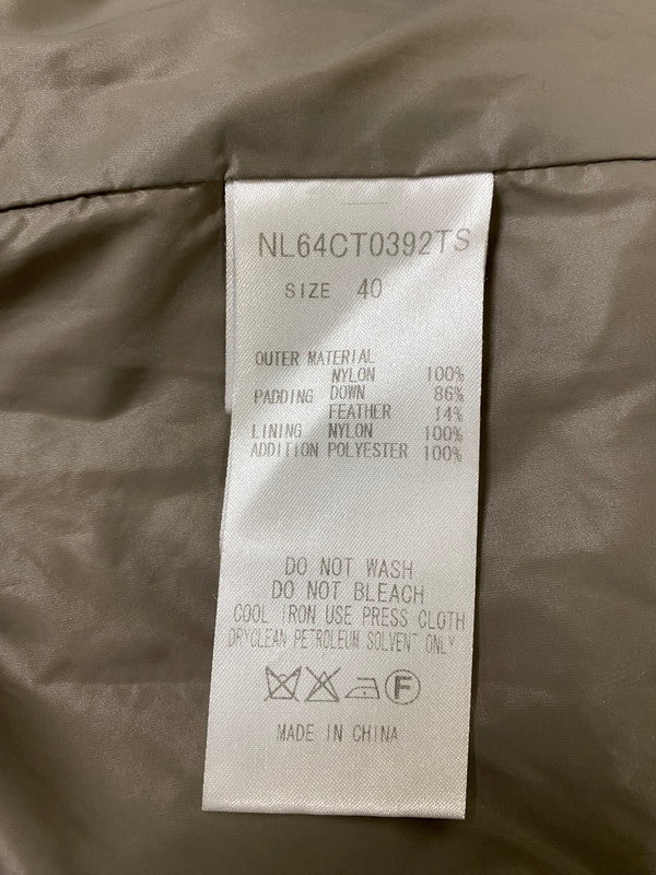 【現状渡し品】【レディース】 NANO UNIVERSE ナノユニバース 西川ダウン NL64CT0392TS DOWN COAT ダウンコート アウター 169-240909-me-08-min サイズ：40 カラー：グレージュ 万代Net店
