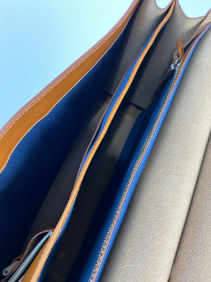 【LIFTる。景品】【中古美品】【メンズ/レディース】L&C BOLDRINI ボルドリーニ LEATHER BUSINESS BAG レザービジネスバッグ カバン 鞄 188-231228-ab-05-min カラー：ブラウン 万代Net店