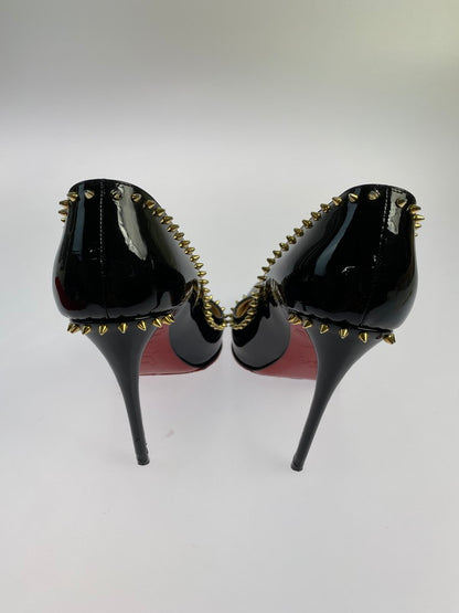 【中古品】【メンズ】 Christian Louboutin クリスチャンルブタン ANJALINA スパイク スタッズ パンプス パテント 183-240710-jt-13-min サイズ：37 1/2 カラー：ブラック  万代Net店