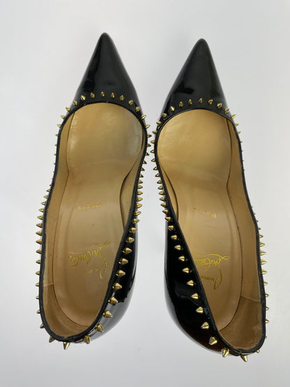 【中古品】【メンズ】 Christian Louboutin クリスチャンルブタン ANJALINA スパイク スタッズ パンプス パテント 183-240710-jt-13-min サイズ：37 1/2 カラー：ブラック  万代Net店