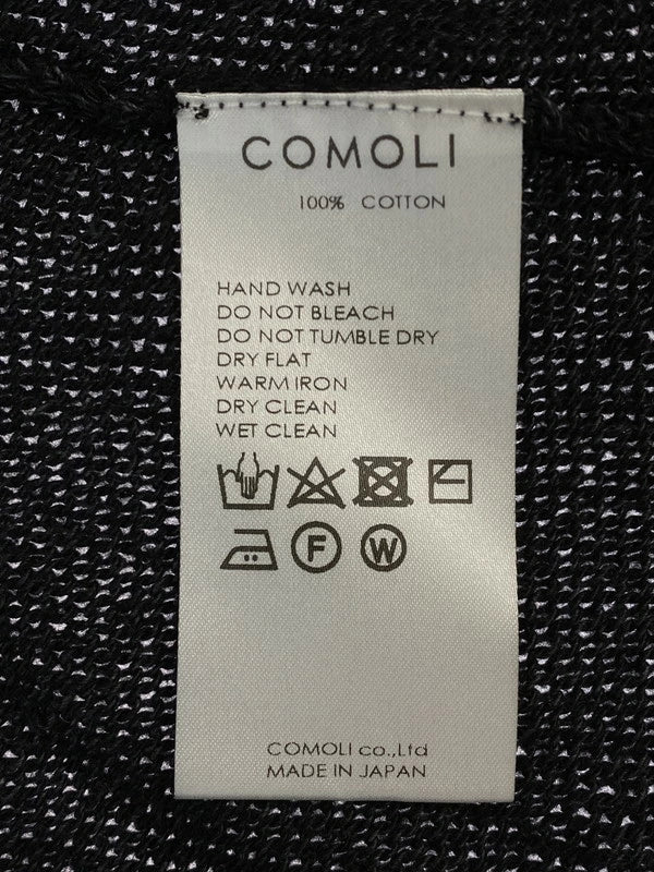 【中古品】【メンズ】 COMOLI コモリ COTTON KNIT CARDIGAN X01-06011 23SS 7Gコットン ニットカーディガン 140-231012-ab-40-min カラー：ブラック 万代Net店