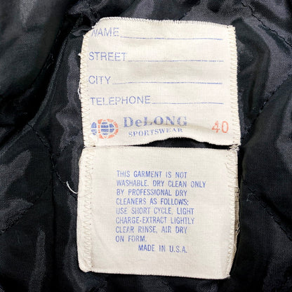 【中古品】【メンズ】  DELONG デロング 70～80S BUNNELL ATHLETICS WOOL STADIUM JACKET 70～80年代 ウールスタジアムジャケット アウター 長袖 スタジャン 146-240824-ma-17-izu サイズ：40 カラー：青 万代Net店