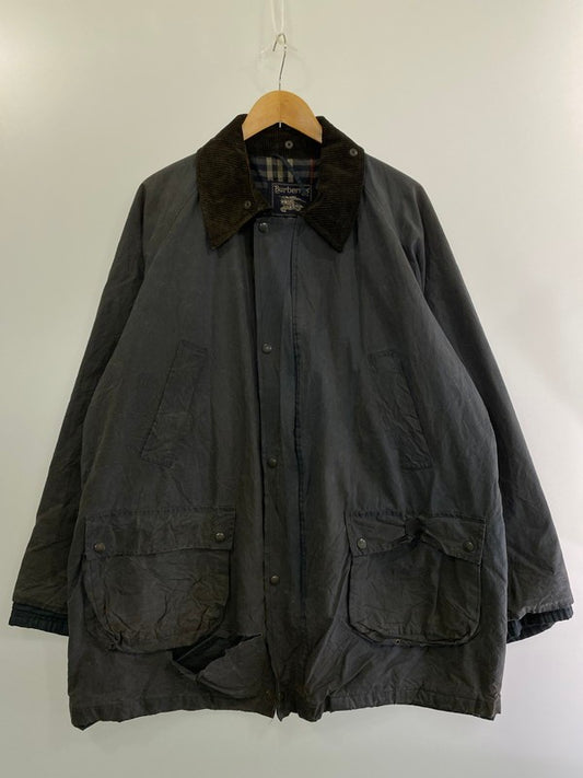 【ジャンク品】【メンズ】 BURBERRY バーバリー ENGLAND製 80S OILED HUNTING COAT オイルハンティングコート アウター 141-240209-ks-08-min カラー：ネイビー 万代Net店