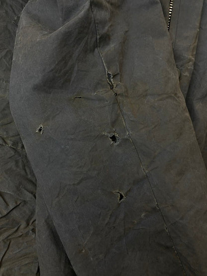 【ジャンク品】【メンズ】 BURBERRY バーバリー ENGLAND製 80S OILED HUNTING COAT オイルハンティングコート アウター 141-240209-ks-08-min カラー：ネイビー 万代Net店