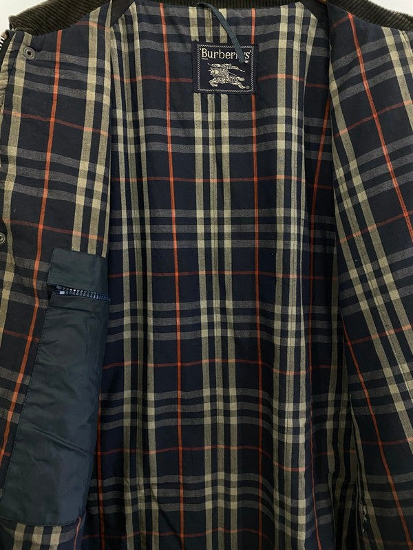 【ジャンク品】【メンズ】 BURBERRY バーバリー ENGLAND製 80S OILED HUNTING COAT オイルハンティングコート アウター 141-240209-ks-08-min カラー：ネイビー 万代Net店