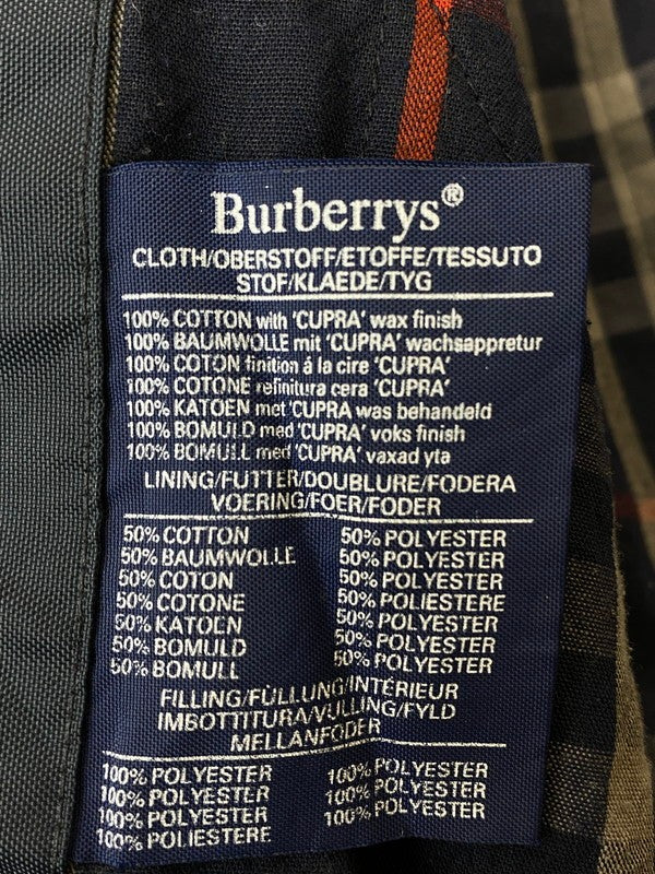 【ジャンク品】【メンズ】 BURBERRY バーバリー ENGLAND製 80S OILED HUNTING COAT オイルハンティングコート アウター 141-240209-ks-08-min カラー：ネイビー 万代Net店