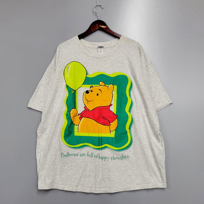 【中古品】【メンズ】  BRAZOS SS T-SHIRT ブラゾス 半袖Tシャツ プーさん プリント トップス 146-240710-ay-11-izu サイズ：28 カラー：グレー 万代Net店