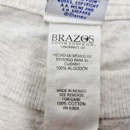 【中古品】【メンズ】  BRAZOS SS T-SHIRT ブラゾス 半袖Tシャツ プーさん プリント トップス 146-240710-ay-11-izu サイズ：28 カラー：グレー 万代Net店