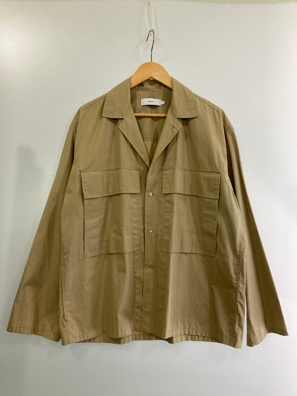 【中古品】【メンズ】  GRAPHPAPER グラフペーパー GM191-50022 L S COTTON SHIRT 長袖シャツ 140-241004-cn-4-min サイズ：1 カラー：ベージュ 万代Net店