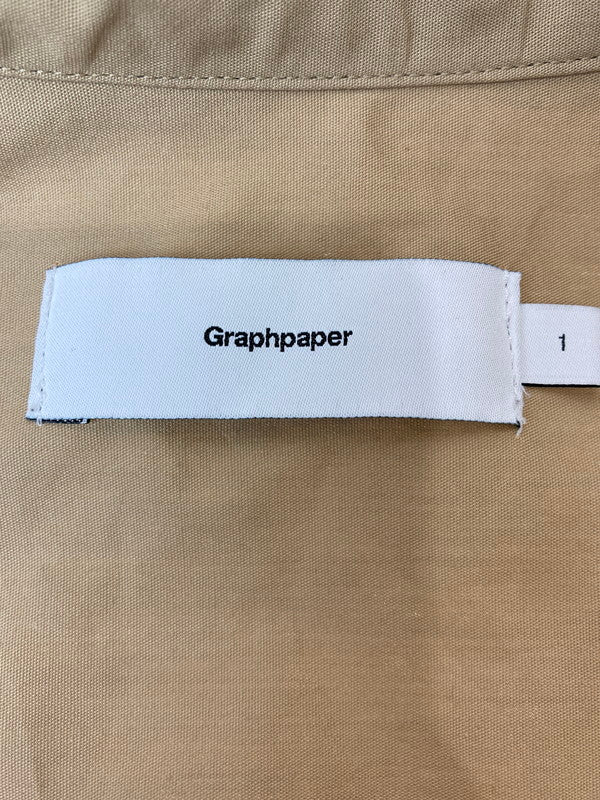 【中古品】【メンズ】  GRAPHPAPER グラフペーパー GM191-50022 L S COTTON SHIRT 長袖シャツ 140-241004-cn-4-min サイズ：1 カラー：ベージュ 万代Net店