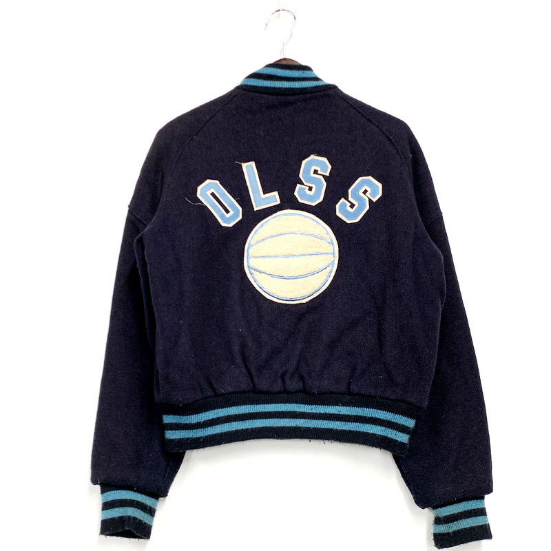 【中古品】【メンズ】  DELONG デロング WPL8936 90S STADIUM JACKET USA製 90年代 スタジャン アウター 長袖 146-240824-ma-05-izu サイズ：20 カラー：ネイビー 万代Net店