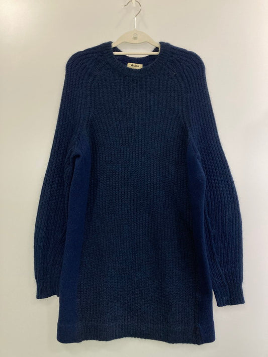 【中古品】【レディース】 ACNE STUDIOS アクネストゥディオズ DAVINA MIX PAW14 KNIT ニット セーター トップス 168-241121-yn-28-min サイズ：XS カラー：ネイビー 万代Net店