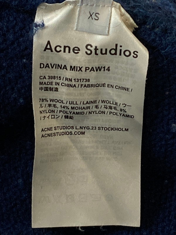 【中古品】【レディース】 ACNE STUDIOS アクネストゥディオズ DAVINA MIX PAW14 KNIT ニット セーター トップス 168-241121-yn-28-min サイズ：XS カラー：ネイビー 万代Net店