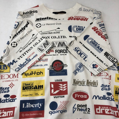 【中古品】【メンズ】 LOUIS VUITTON ルイ・ヴィトン 19AW ALLOVER LOGO PRINT S/S TEE RM192M NPG HHY20W オールオーバー ロゴプリント ショートスリーブ Tシャツ 半袖 トップス 141-250430-kk-23-fuz サイズ：S カラー：ホワイト 万代Net店