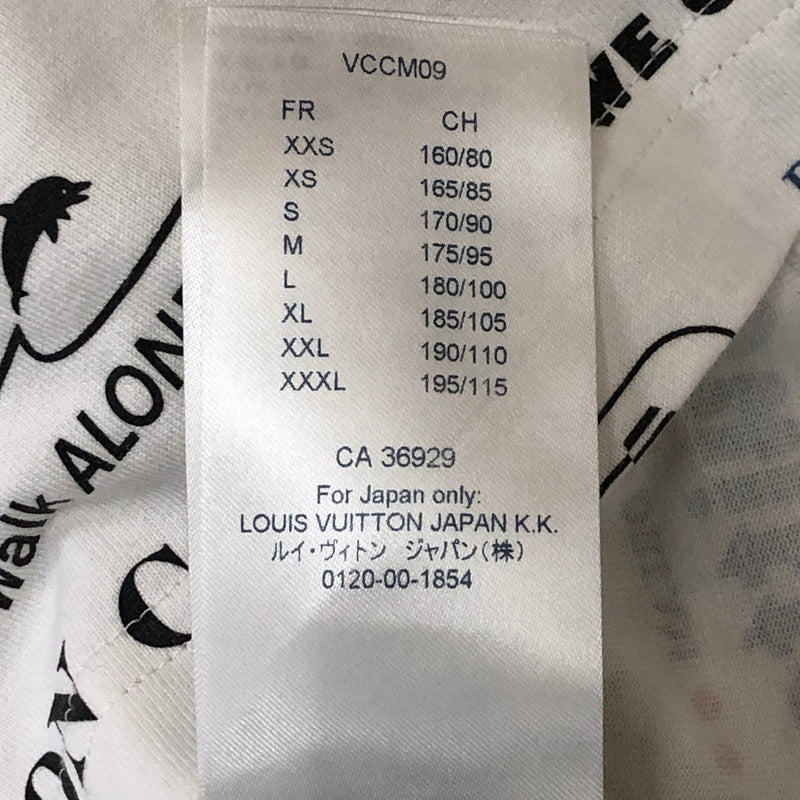 【中古品】【メンズ】 LOUIS VUITTON ルイ・ヴィトン 19AW ALLOVER LOGO PRINT S/S TEE RM192M NPG HHY20W オールオーバー ロゴプリント ショートスリーブ Tシャツ 半袖 トップス 141-250430-kk-23-fuz サイズ：S カラー：ホワイト 万代Net店