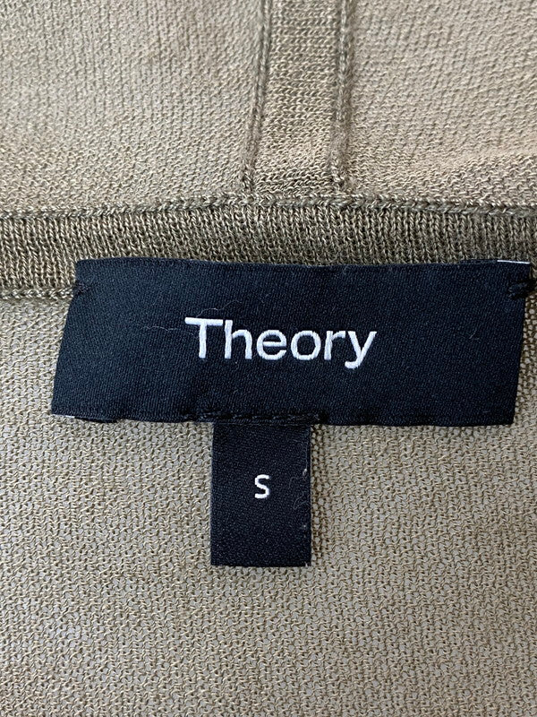 【中古品】【レディース】 theory セオリー 01-2203703-660-902 22SS SHEER COTTON 2 ZIP UP HOODIE コットンジップアップフーディ 170-241122-ks-06-min サイズ：S カラー：ブラウン系 万代Net店