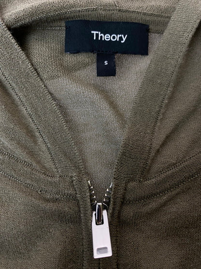 【中古品】【レディース】 theory セオリー 01-2203703-660-902 22SS SHEER COTTON 2 ZIP UP HOODIE コットンジップアップフーディ 170-241122-ks-06-min サイズ：S カラー：ブラウン系 万代Net店