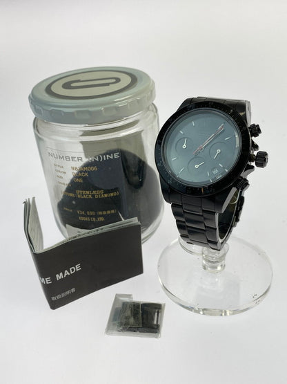 【中古品】【メンズ】  NUMBER (N)INE × JAM HOME MADE DIAMOND WATCH TYPE C NBJAM006 ナンバーナイン ジャムホームメイド 腕時計 198-240712-yn-16-min カラー：ブラック 万代Net店