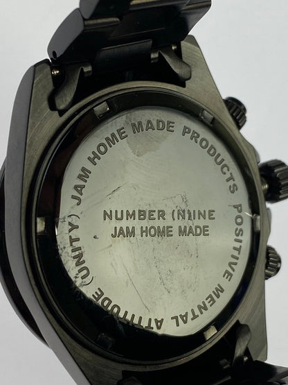 【中古品】【メンズ】  NUMBER (N)INE × JAM HOME MADE DIAMOND WATCH TYPE C NBJAM006 ナンバーナイン ジャムホームメイド 腕時計 198-240712-yn-16-min カラー：ブラック 万代Net店