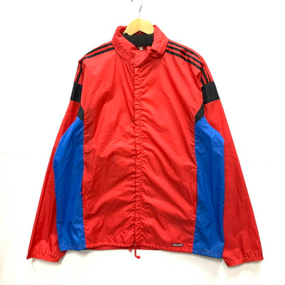 【中古品】【メンズ】 adidas アディダス フランス製 ナイロンジャケット アウター ブランド 古着 146-250223-gm-37-fuz サイズ：L カラー：レッド 万代Net店