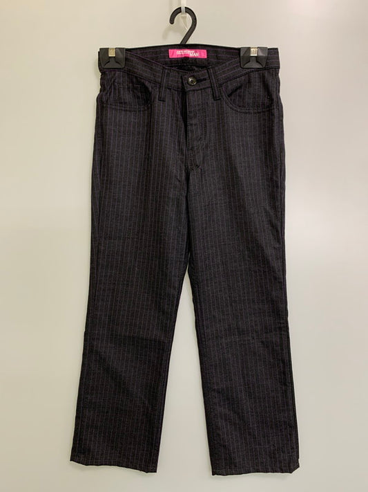 【現状渡し品】【メンズ】 JUNYA WATANABE COMME des GARCONS MAN ジュンヤワタナベコムデギャルソンマン UN-P026 04AW ストライプパンツ ボトムス 151-250913-ks-23-min サイズ：S カラー：ブラック/パープル 万代Net店
