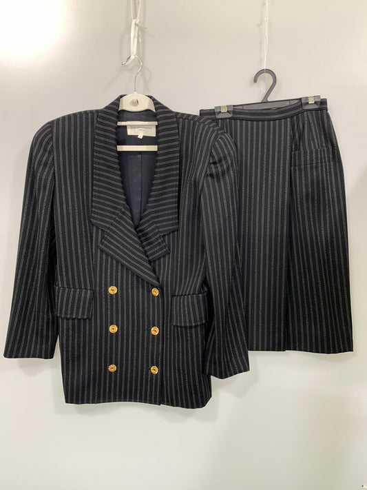 【中古品】【レディース】 BALENCIAGA バレンシアガ SUIT SET UP スーツセットアップ ジャケット スカート 168-241121-yn-10-min サイズ：ジャケット9/スカート11 カラー：ブラック 万代Net店