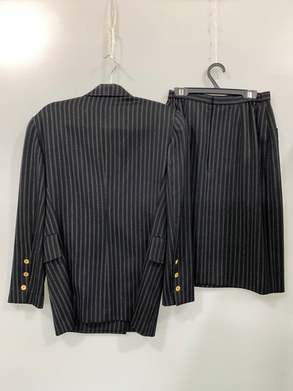 【中古品】【レディース】 BALENCIAGA バレンシアガ SUIT SET UP スーツセットアップ ジャケット スカート 168-241121-yn-10-min サイズ：ジャケット9/スカート11 カラー：ブラック 万代Net店