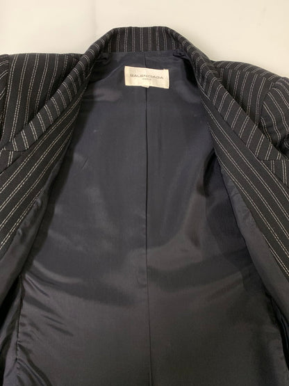 【中古品】【レディース】 BALENCIAGA バレンシアガ SUIT SET UP スーツセットアップ ジャケット スカート 168-241121-yn-10-min サイズ：ジャケット9/スカート11 カラー：ブラック 万代Net店