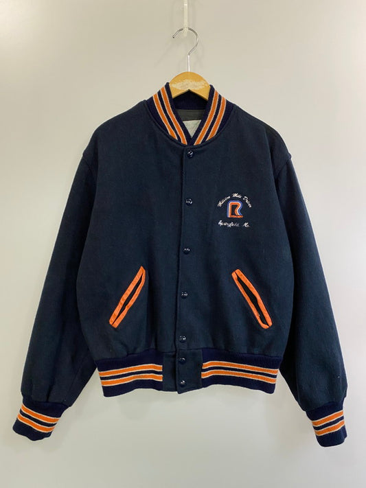 【中古品】【メンズ】  HOLLOWAY ホロウェイ STADIUM JACKET スタジアムジャケット スタジャン アウター 146-250107-me-11-min サイズ：M カラー：ネイビー/オレンジ 万代Net店