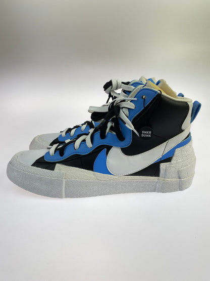 【LIFTる。景品】【中古】【メンズ】 NIKE ナイキ ×SACAI サカイ BLAZER MID BV0072-001 ブレーザー ミッド スニーカー 靴 160-250424-jt-06-min サイズ：US 10.5 28.5cm カラー：BLACK/WHITE-UNIVERSITY BULE 万代Net店