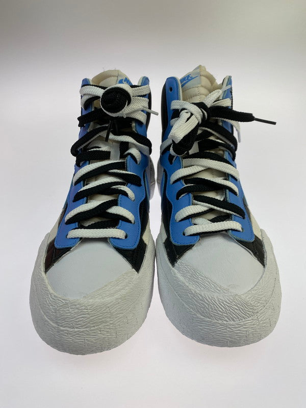 【LIFTる。景品】【中古】【メンズ】 NIKE ナイキ ×SACAI サカイ BLAZER MID BV0072-001 ブレーザー ミッド スニーカー 靴 160-250424-jt-06-min サイズ：US 10.5 28.5cm カラー：BLACK/WHITE-UNIVERSITY BULE 万代Net店