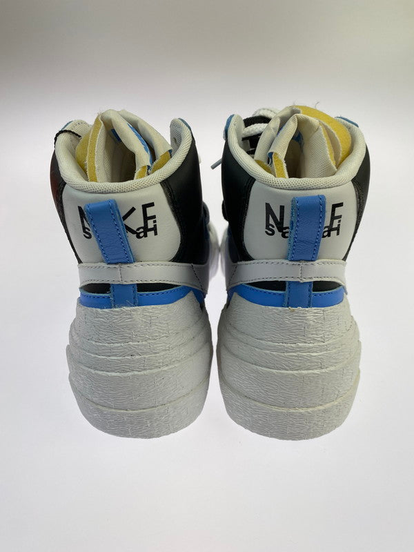 【LIFTる。景品】【中古】【メンズ】 NIKE ナイキ ×SACAI サカイ BLAZER MID BV0072-001 ブレーザー ミッド スニーカー 靴 160-250424-jt-06-min サイズ：US 10.5 28.5cm カラー：BLACK/WHITE-UNIVERSITY BULE 万代Net店