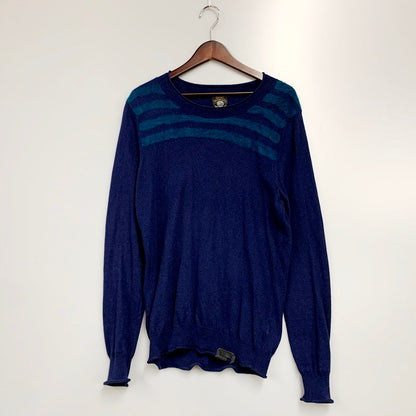 【中古品】【メンズ】 DIESEL ディーゼル WOOL KNIT ウールニット トップス 141-240802-ay-04-izu サイズ：S カラー：ネイビー 万代Net店