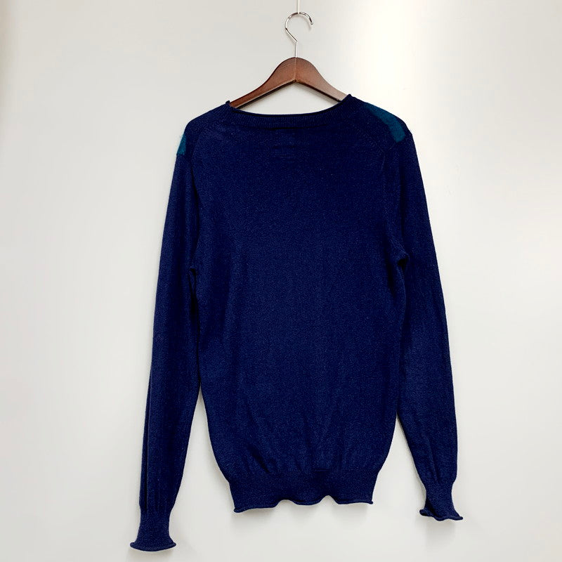 【中古品】【メンズ】 DIESEL ディーゼル WOOL KNIT ウールニット トップス 141-240802-ay-04-izu サイズ：S カラー：ネイビー 万代Net店