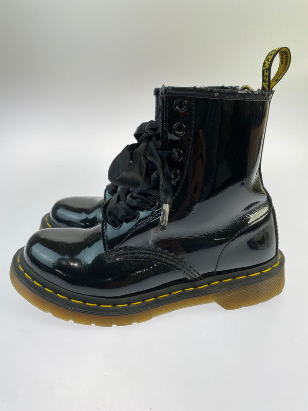 【中古品】【レディース】 Dr.Martens ドクターマーチン PATENT 8HOLE BOOTS パテント 8ホール ブーツ レディースシューズ 靴 ブーツ エナメル 167-241124-em-06-min カラー：ブラック 万代Net店