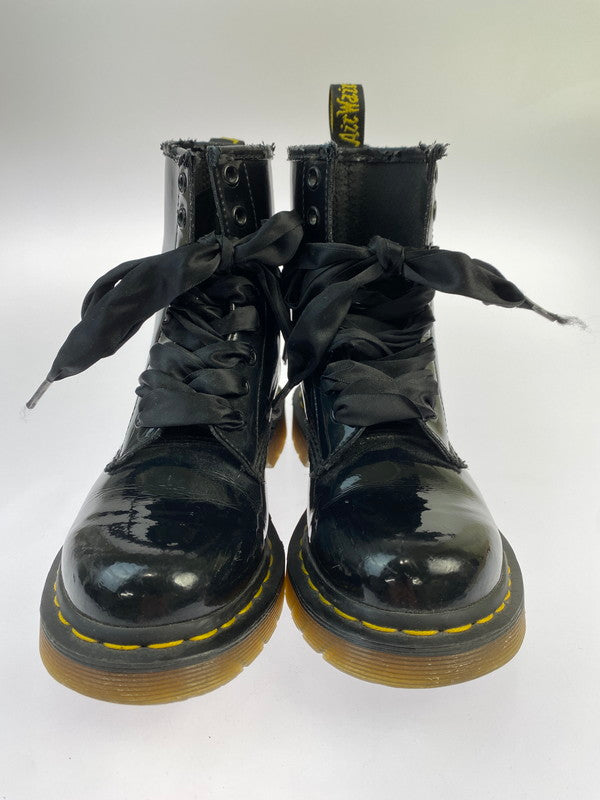 【中古品】【レディース】 Dr.Martens ドクターマーチン PATENT 8HOLE BOOTS パテント 8ホール ブーツ レディースシューズ 靴 ブーツ エナメル 167-241124-em-06-min カラー：ブラック 万代Net店