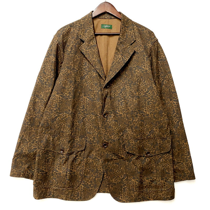 【中古品】【メンズ】 TAKE&SONS テイク アンド サンズ 23101 FISH BATIC SACK JACKET フィッシュ バティック サック ジャケットトップス アウター 144-250920-ya-04-izu サイズ：4 カラー：茶 万代Net店