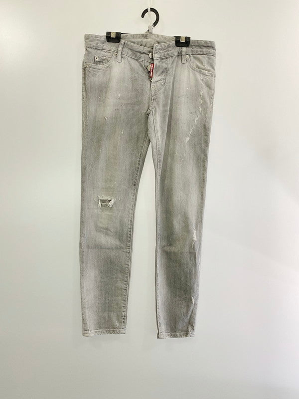 【中古品】【レディース】 DSQUARED2 ディースクエアード S72LA0883 GREY WASH SKATER JEANS ジーンズ パンツ ボトムス 171-240725-ks-15-min サイズ：38 カラー：グレー系 万代Net店