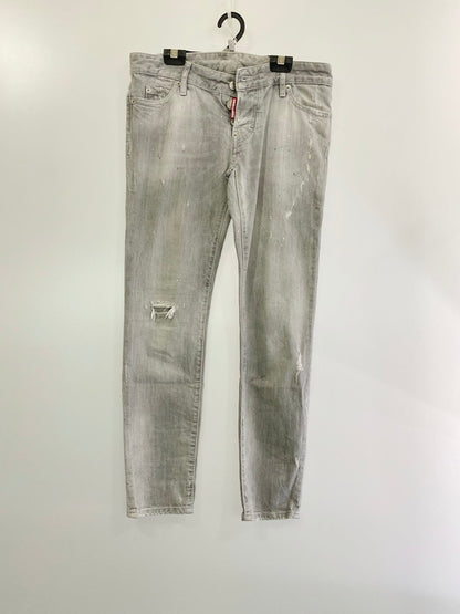 【中古品】【レディース】 DSQUARED2 ディースクエアード S72LA0883 GREY WASH SKATER JEANS ジーンズ パンツ ボトムス 171-240725-ks-15-min サイズ：38 カラー：グレー系 万代Net店