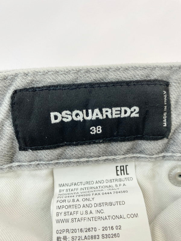 【中古品】【レディース】 DSQUARED2 ディースクエアード S72LA0883 GREY WASH SKATER JEANS ジーンズ パンツ ボトムス 171-240725-ks-15-min サイズ：38 カラー：グレー系 万代Net店