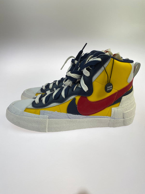 【中古品】【メンズ】 NIKE ナイキ ×SACAI サカイ BLAZER MID SACAI VARSITY MAIZE BV0072-700 ブレーザー ミッド サカイ バーシティーメイズ 160-250424-jt-05-min サイズ：US 9.5 27.5cm カラー：VARSITY MAIZE/VARSITY RED 万代Net店
