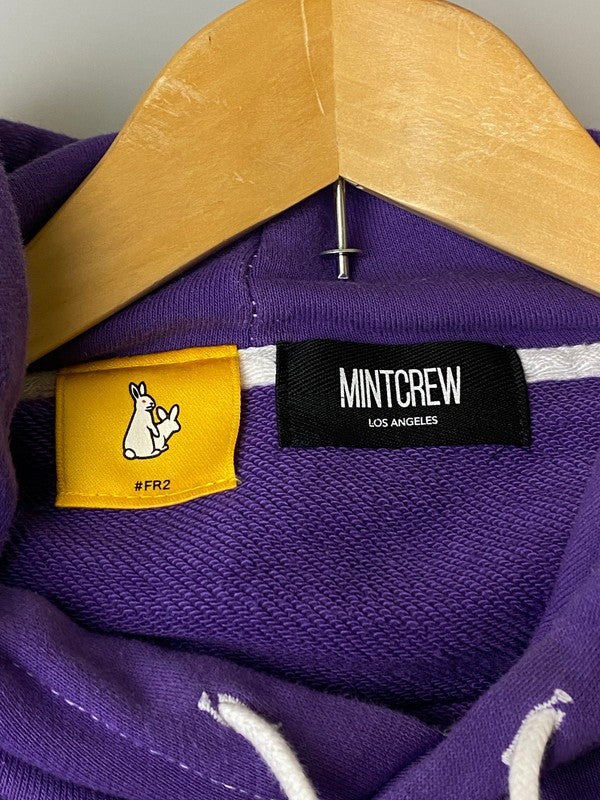 【中古品】【メンズ】 MINTCREW ミントクルー ×FR2 ー エフアールツー 恋人募集中 PULLOVER HOODIE 142-240201-cn-10-min サイズ：M カラー：パープル系 万代Net店