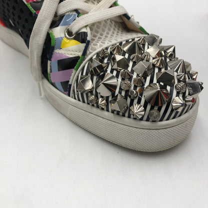 【現状渡し品】【メンズ】 Christian Louboutin クリスチャンルブタン REMIX FLAT PAT HI-CUT SNEAKER スタッズ レザー ハイカット スニーカー 靴 183-251217-ks-20-tei サイズ：41 カラー：マルチカラー 万代Net店