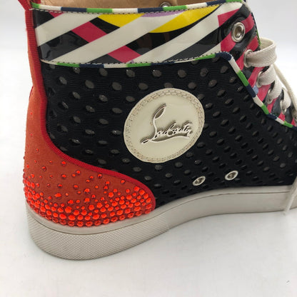 【現状渡し品】【メンズ】 Christian Louboutin クリスチャンルブタン REMIX FLAT PAT HI-CUT SNEAKER スタッズ レザー ハイカット スニーカー 靴 183-251217-ks-20-tei サイズ：41 カラー：マルチカラー 万代Net店