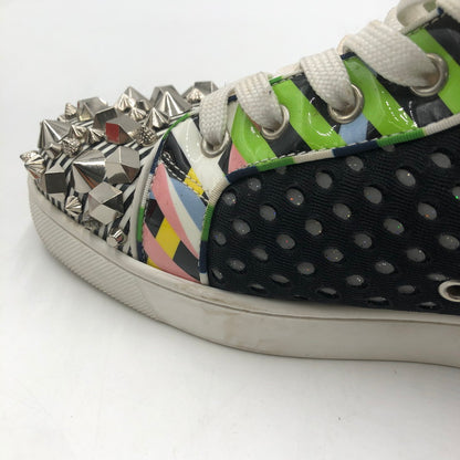【現状渡し品】【メンズ】 Christian Louboutin クリスチャンルブタン REMIX FLAT PAT HI-CUT SNEAKER スタッズ レザー ハイカット スニーカー 靴 183-251217-ks-20-tei サイズ：41 カラー：マルチカラー 万代Net店