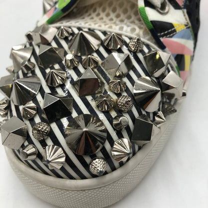 【現状渡し品】【メンズ】 Christian Louboutin クリスチャンルブタン REMIX FLAT PAT HI-CUT SNEAKER スタッズ レザー ハイカット スニーカー 靴 183-251217-ks-20-tei サイズ：41 カラー：マルチカラー 万代Net店