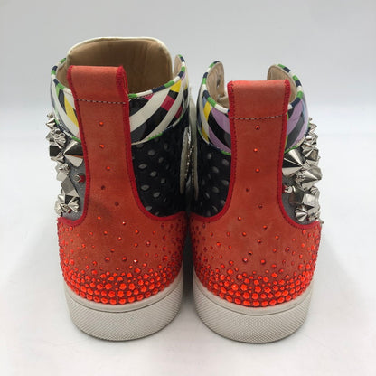 【現状渡し品】【メンズ】 Christian Louboutin クリスチャンルブタン REMIX FLAT PAT HI-CUT SNEAKER スタッズ レザー ハイカット スニーカー 靴 183-251217-ks-20-tei サイズ：41 カラー：マルチカラー 万代Net店